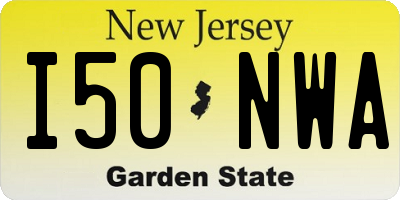 NJ license plate I50NWA
