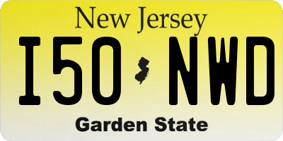 NJ license plate I50NWD