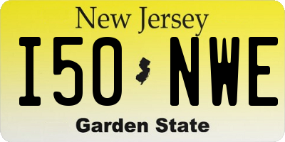 NJ license plate I50NWE