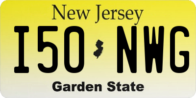 NJ license plate I50NWG