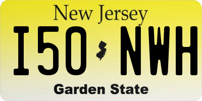 NJ license plate I50NWH