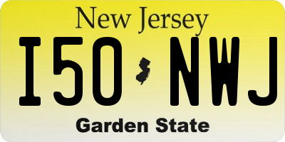 NJ license plate I50NWJ