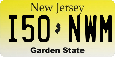 NJ license plate I50NWM