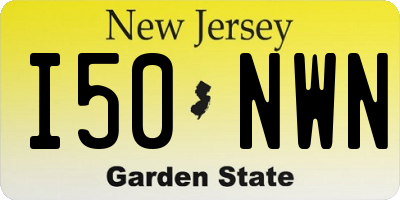 NJ license plate I50NWN