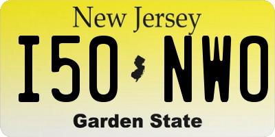 NJ license plate I50NWO