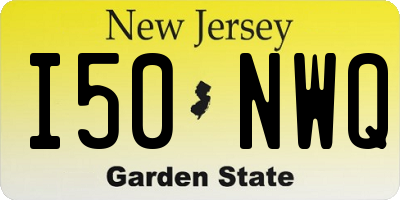 NJ license plate I50NWQ