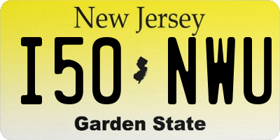 NJ license plate I50NWU