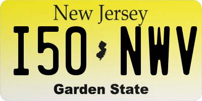 NJ license plate I50NWV