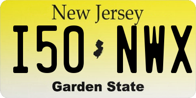 NJ license plate I50NWX