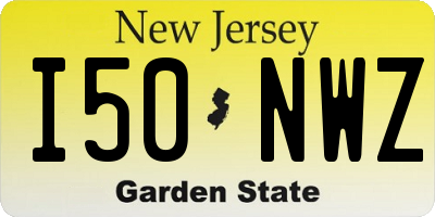 NJ license plate I50NWZ