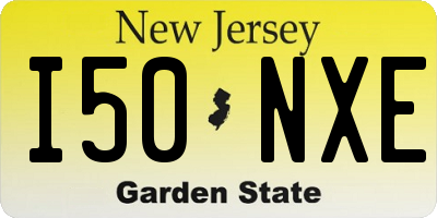NJ license plate I50NXE