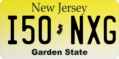 NJ license plate I50NXG