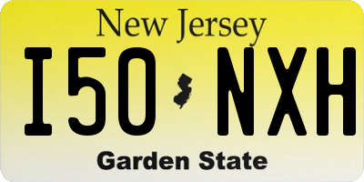 NJ license plate I50NXH