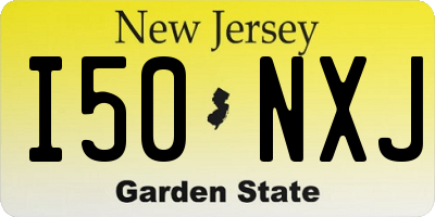 NJ license plate I50NXJ
