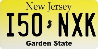 NJ license plate I50NXK