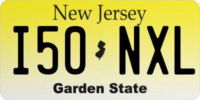 NJ license plate I50NXL