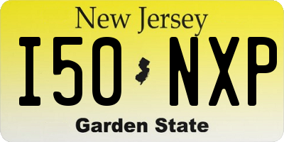 NJ license plate I50NXP