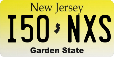 NJ license plate I50NXS