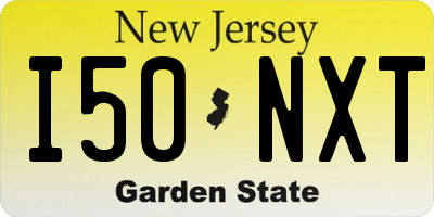 NJ license plate I50NXT