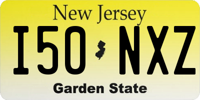 NJ license plate I50NXZ