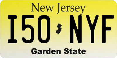 NJ license plate I50NYF