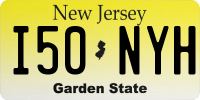 NJ license plate I50NYH