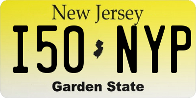 NJ license plate I50NYP