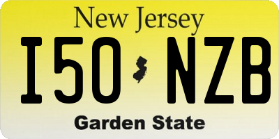 NJ license plate I50NZB