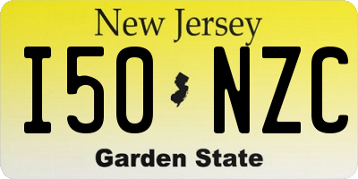 NJ license plate I50NZC