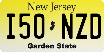 NJ license plate I50NZD