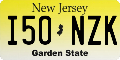 NJ license plate I50NZK