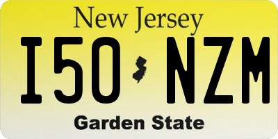 NJ license plate I50NZM