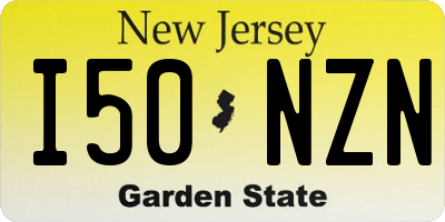 NJ license plate I50NZN
