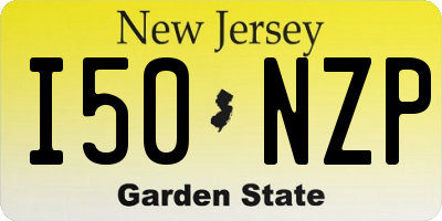 NJ license plate I50NZP