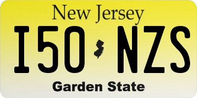 NJ license plate I50NZS