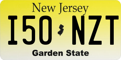NJ license plate I50NZT