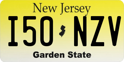 NJ license plate I50NZV