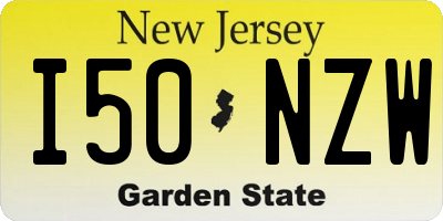 NJ license plate I50NZW
