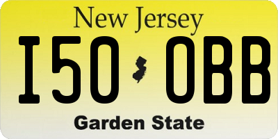 NJ license plate I50OBB