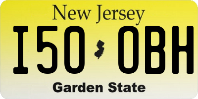 NJ license plate I50OBH