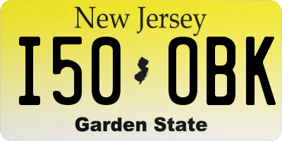NJ license plate I50OBK