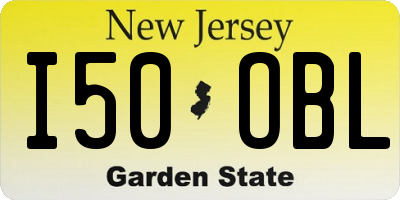 NJ license plate I50OBL