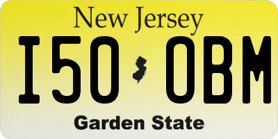 NJ license plate I50OBM