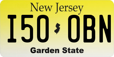 NJ license plate I50OBN