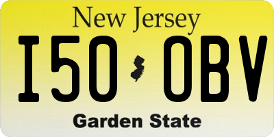 NJ license plate I50OBV