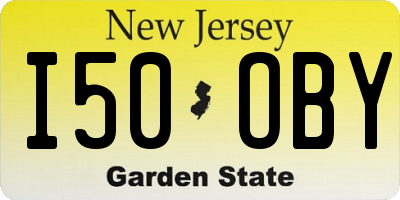 NJ license plate I50OBY