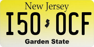 NJ license plate I50OCF