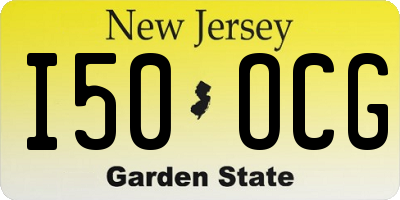 NJ license plate I50OCG