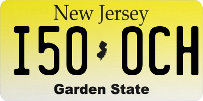 NJ license plate I50OCH