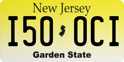 NJ license plate I50OCI